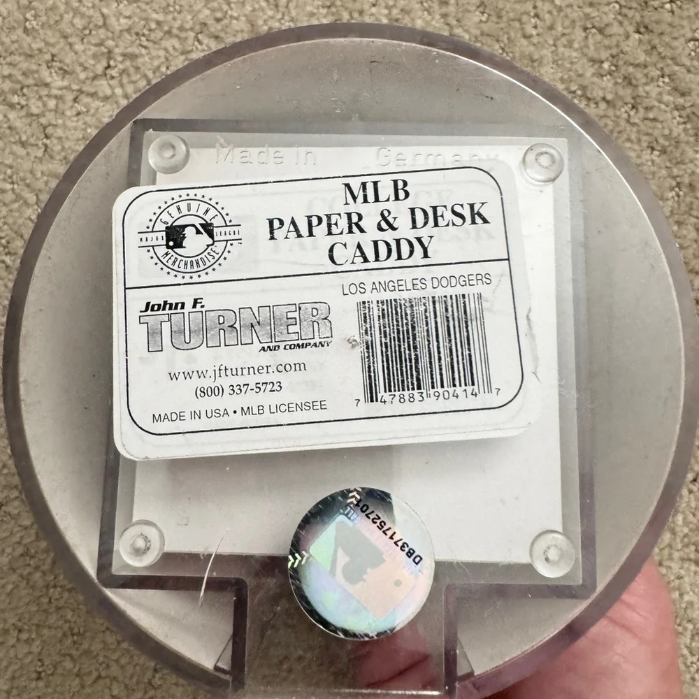 LOS ANGELES DODGERS MLB Paper & Desk‎ Caddy Clear Organizer w/Baseball Team Logo